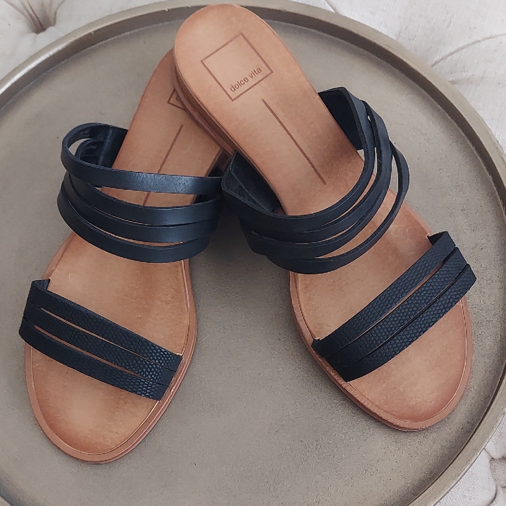 Dolce Vita Black Strappy Sandals NWOT